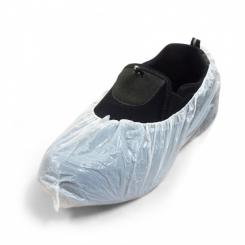 Cubrezapatos de polietileno color blanco, caja 100 uds