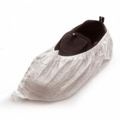 Cubrezapatos de polipropileno color blanco, caja 100 uds
