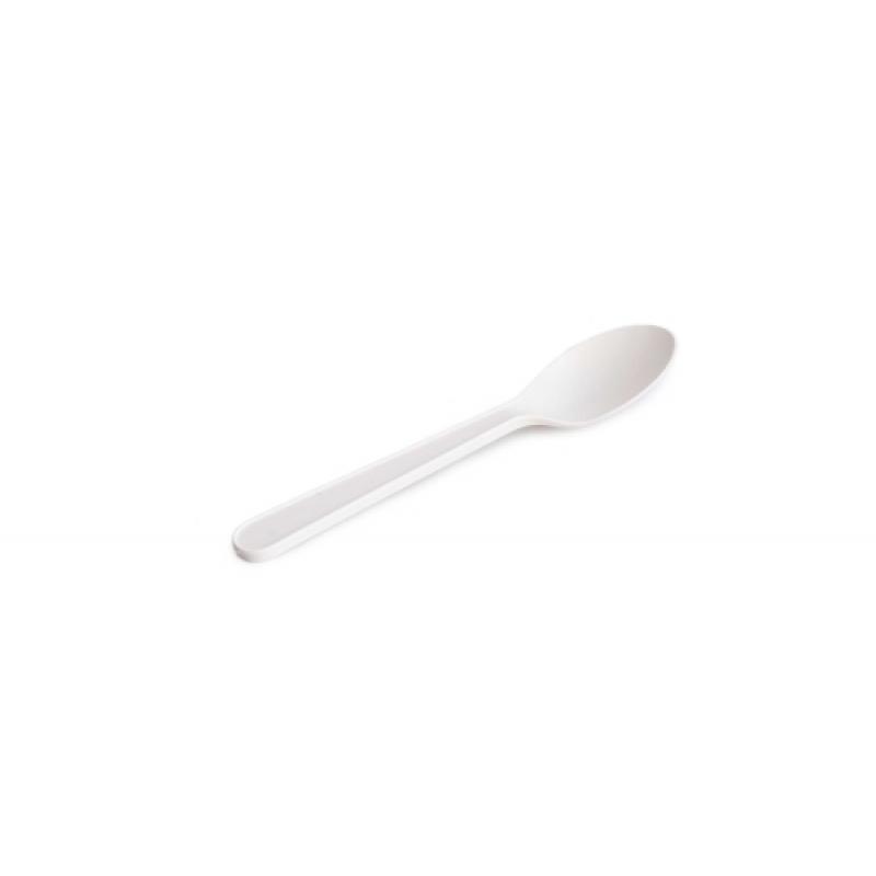 CUCHARILLA DE MAIZ COMPOSTABLE 12 cm. BLANCO PAQUETE de 50