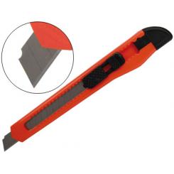 Cuter Q-CONNECT plastico estrecho cuchilla 9 mm xd-04 blister 1 unidad