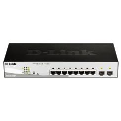 D-Link DGS-1210-08P Gestionado L2 Gigabit Ethernet (10/100/1000) Energía sobre Ethernet (PoE) Negro