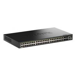 D-Link DGS-1530-52P/E switch Gestionado L2 Gigabit Ethernet (10/100/1000) Energía sobre Ethernet (PoE) Negro