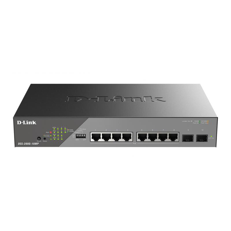 d-link-dss-200g-10mp-e-switch-gestionado-l2-gigabit-ethernet-10-100-1000-energia-sobre-ethernet-poe-1u-gris