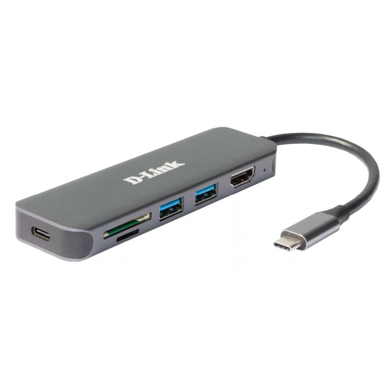 d-link-dub-2327-alambrico-usb-tipo-c-gris