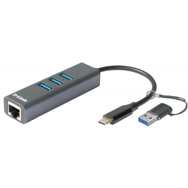 d-link-dub-2332-alambrico-usb-tipo-c-gris