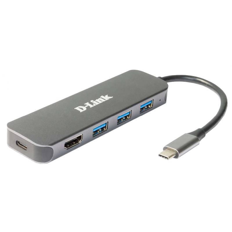 d-link-dub-2333-alambrico-usb-tipo-c-gris