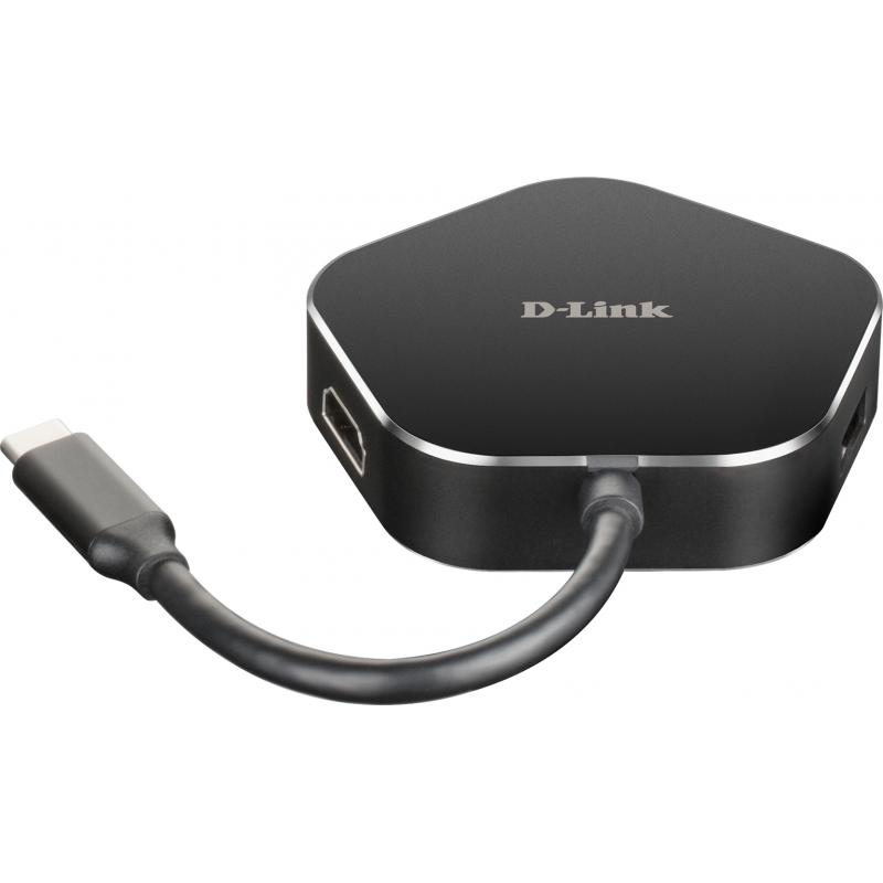 d-link-dub-m420-alambrico-thunderbolt-3-aluminio-negro
