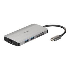 D-Link DUB-M810 Alámbrico USB 3.2 Gen 1 (3.1 Gen 1) Type-C Aluminio
