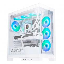 ABYSM Danube Sava H500 White Escritorio Transparente, Blanco