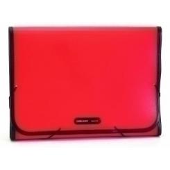 Data Bank Clasificador Acordeon Databank Pp Opaco A4 12 Dptos.Ribete Y Gomas Rojo