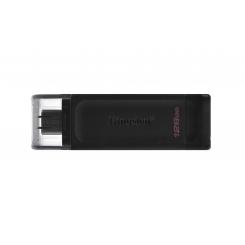 Kingston Technology DataTraveler 70 unidad flash USB 128 GB USB Tipo C 3.2 Gen 1 (3.1 Gen 1) Negro
