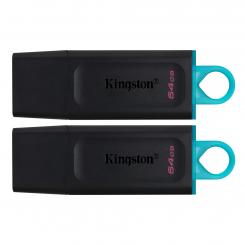Kingston DataTraveler Exodia unidad flash USB PACK de 2 unidades 64 GB USB tipo A 3.2 Gen 1 (3.1 Gen 1) Negro
