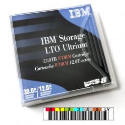 DC IBM Ultrium LTO-8 (BaFe) WORM etiquetado 12TB/30TB (una grabaci) secuencia a medida
