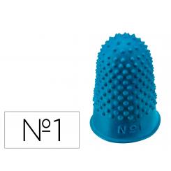 Dediles Q-CONNECT goma nº1 20-22 mm diametro caja de 12 unidades color azul