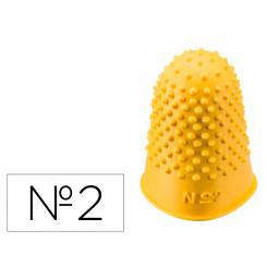 Dediles Q-CONNECT goma nº2 22-24 mm diametro caja de 12 unidades color amarillo