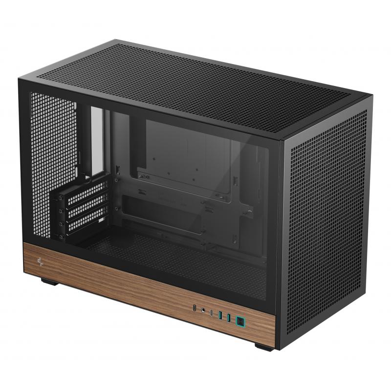 deepcool-ch260-wood-micro-torre-negro-madera