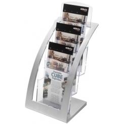 Deflect-O Portafolletos Sobremesa Deflect-O Contemporary Tamaño Folleto Plata
