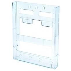 Deflect-O Portafolletos Sobremesa Deflect-O Lit-Loc A4 Vertical Modulable Cristal