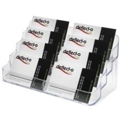 Deflect-O Portatarjetas Sobremesa Deflect-O 8 Compartimentos Horizontal Cristal