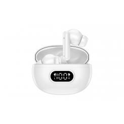 Denver TWE-357 auricular y casco Auriculares True Wireless Stereo (TWS) Clip de oreja Llamadas/Música/Deporte/Uso diario USB Tipo C Bluetooth Base de carga Blanco