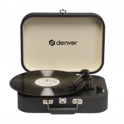 Denver VPL-130DGR tocadisco Tocadiscos de tracción directa Negro Semiautomático