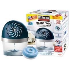 Deshumidificador Rubson Aero 360º+Pastilla Recambio gratis 189X118X241 mm