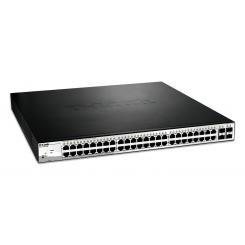 D-Link DGS-1210-52MP switch Gestionado L2 Gigabit Ethernet (10/100/1000) Energía sobre Ethernet (PoE) 1U Negro