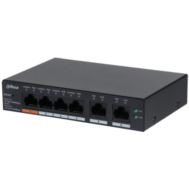 dh-cs4006-4gt-60-switch-gestionado-l2-gigabit-ethernet-10-100-1000-energia-sobre-ethernet-poe-negro