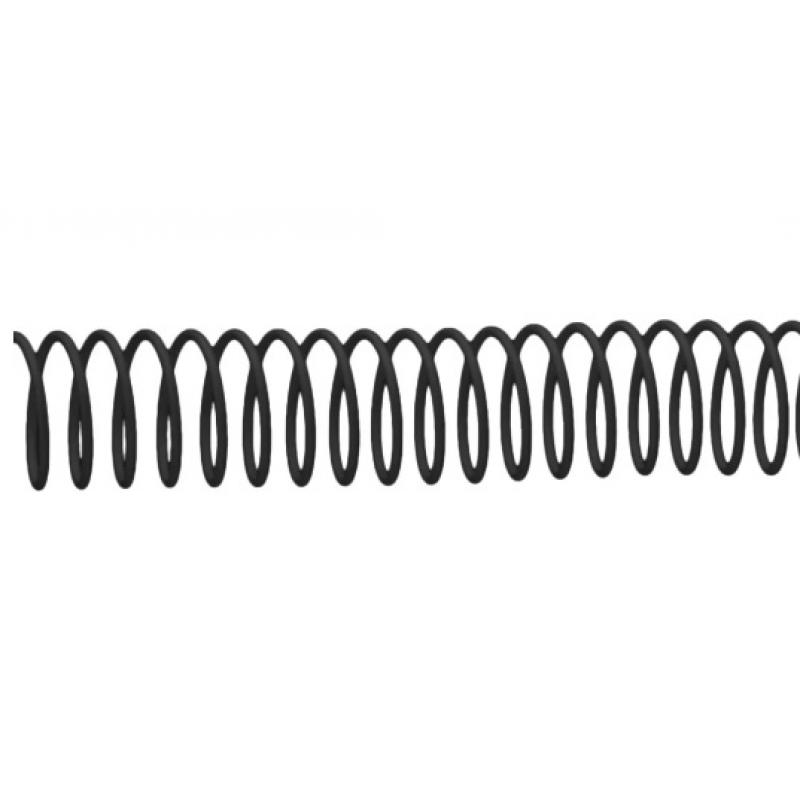 DHP Espiral metálica 5:1, 10mm, negro, caja 100 uds