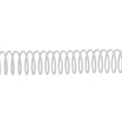 DHP Espiral metálica 5:1, A4 (Paso 64) 50mm, blanca, caja 25 uds