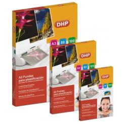 DHP Fundas de plastificar A4, 80 micras, paquete 100 uds.