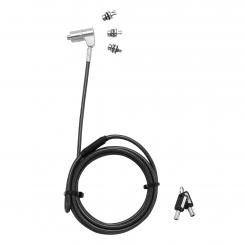 DICOTA D31700 cable antirrobo Negro, Plata 2 m