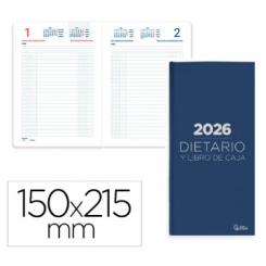 Dietario LIDERPAPEL 2026 Cuarto 150x215 mm D/P color Azul Papel 70 gr FSC