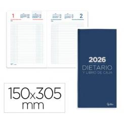 Dietario LIDERPAPEL 2026 Dos Tercios 150X305 mm D/P color Azul Papel 70 gr FSC