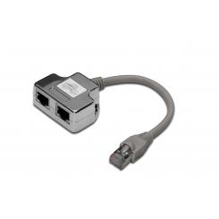 Digitus Cable de conexión-adaptador CAT 5e, 2 CAT 5e, blindados