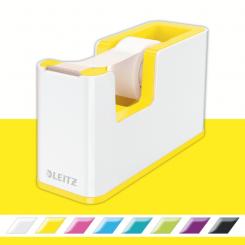 Dispensador de cinta adhesiva LEITZ WOW DUAL, amarillo/blanco