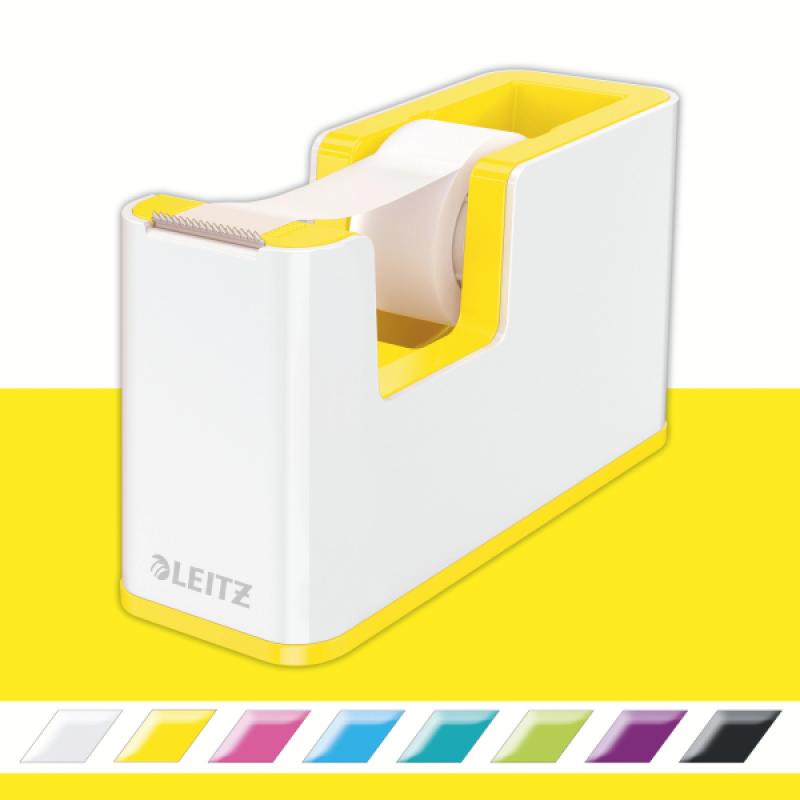 dispensador-de-cinta-adhesiva-leitz-wow-dual-amarillo-blanco