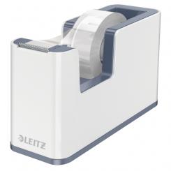 Dispensador de cinta adhesiva LEITZ WOW DUAL, blanco/gris