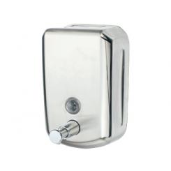 Dispensador manual Q-CONNECT de jabon 800 ml acero inoxidable 115x56x179mm