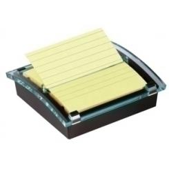 Dispensador Post-It Millenium Negro + Taco Notas Post-It Z-Notas Super Sticky (zig-zag)