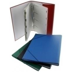 Dohe Carpeta Clasificadora Dohe Carton Plastif. Fº 12 Dptos.Gomas Y Solapa 3 Col.Surt.(Azul-Rojo-Verde)