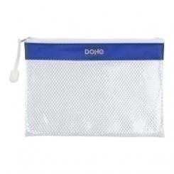Dohe Dossier Sobre Dohe Cremallera A5 Pvc Blanco/Azul