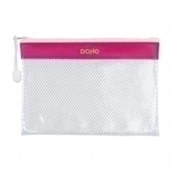 Dohe Dossier Sobre Dohe Cremallera A5 Pvc Blanco/Rosa