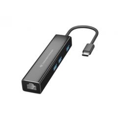 Conceptronic DONN07B base para portátil y replicador de puertos USB 3.2 Gen 1 (3.1 Gen 1) Type-C Negro