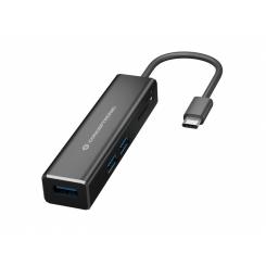 Conceptronic DONN08B base para portátil y replicador de puertos USB 3.2 Gen 1 (3.1 Gen 1) Type-C Negro