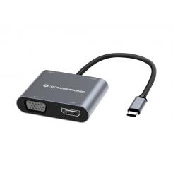 DONN16G base para portátil y replicador de puertos Alámbrico USB 3.2 Gen 1 (3.1 Gen 1) Type-C Gris