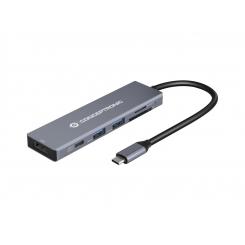 Conceptronic DONN23G base para portátil y replicador de puertos Alámbrico USB 3.2 Gen 1 (3.1 Gen 1) Type-C Gris