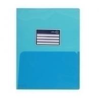 Dosier Con Doble Bolsa Office Box Pp A4 Con Tarjetero Azul