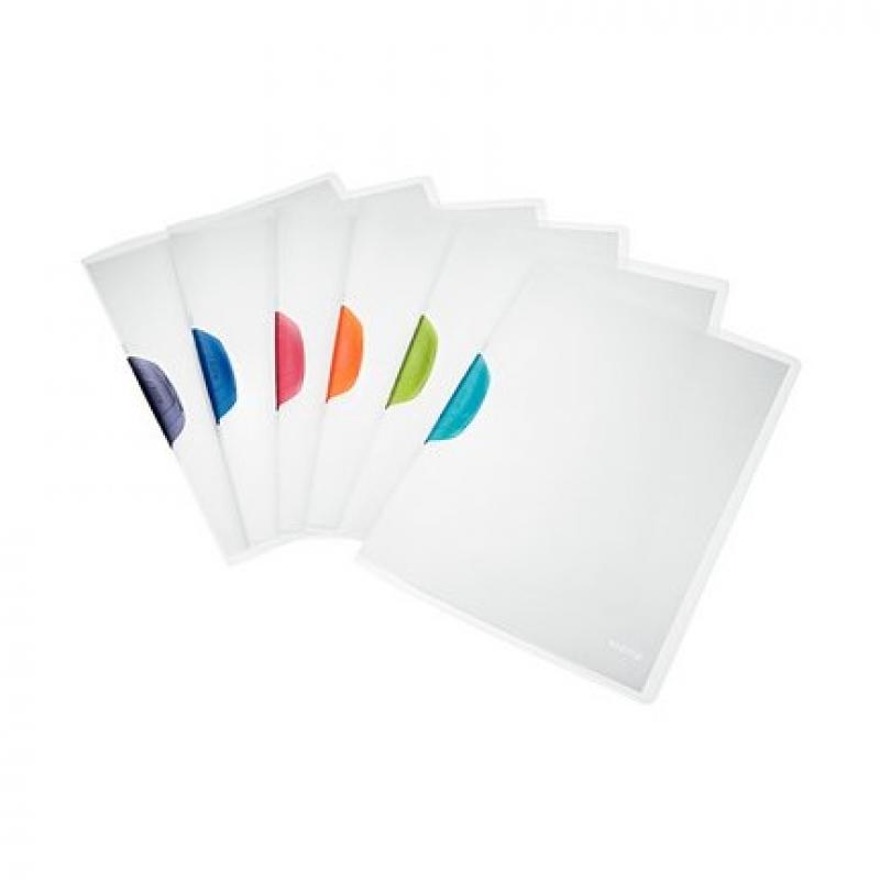 Dossier de presentación LEITZ Magic. Tapas transparentes. PP rígido. DIN A4. Clip colores surtidos