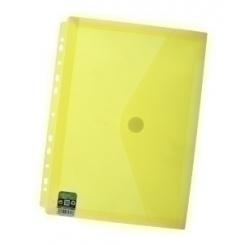 Dossier Sobre Office Box Fuelle Pp Velcro A4+ Multitaladro Amarillo Transparente